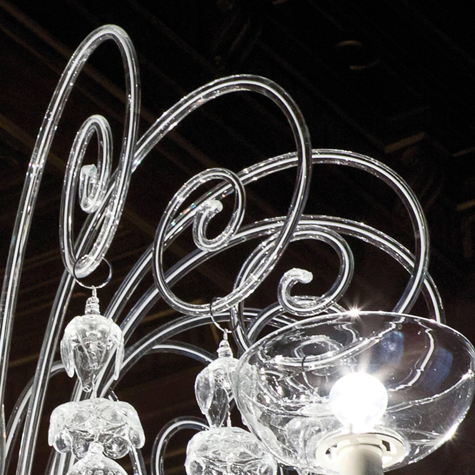 Hand-Crafted Venini Glass Chandelier Designed by Carlo Scarpa For Sale