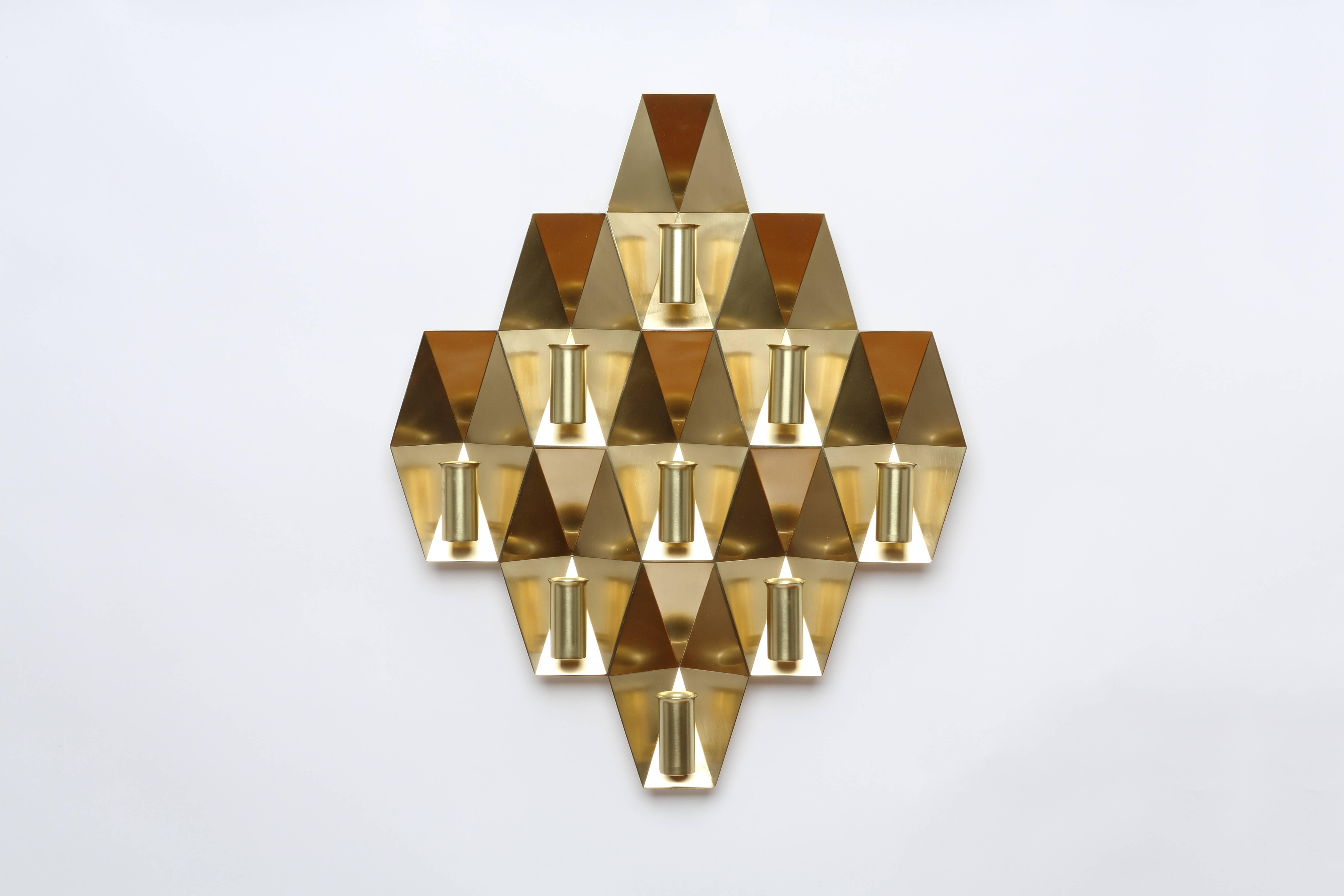Wall lamps by Fog & Morup, pair
Each lamp has nine lights.
Made in Denmark. Brass.
