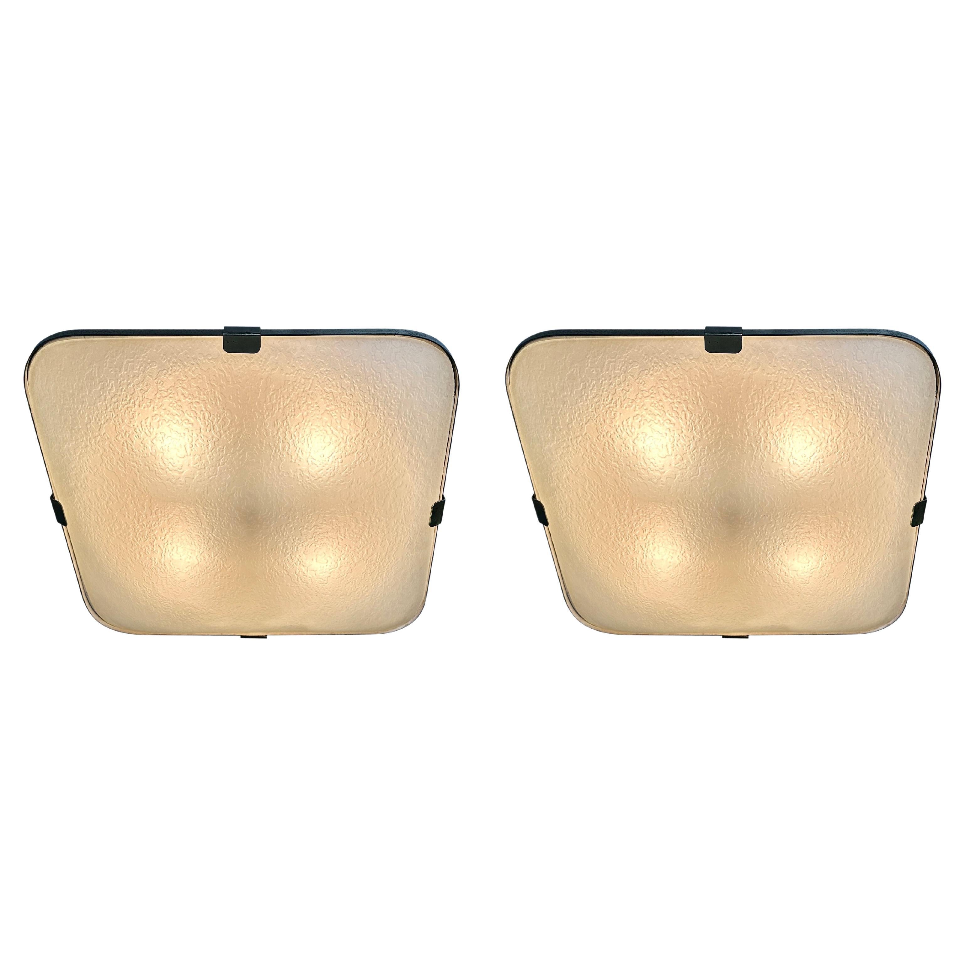 Fontana Arte Flush Mount Ceiling Light Model 1485 For Sale