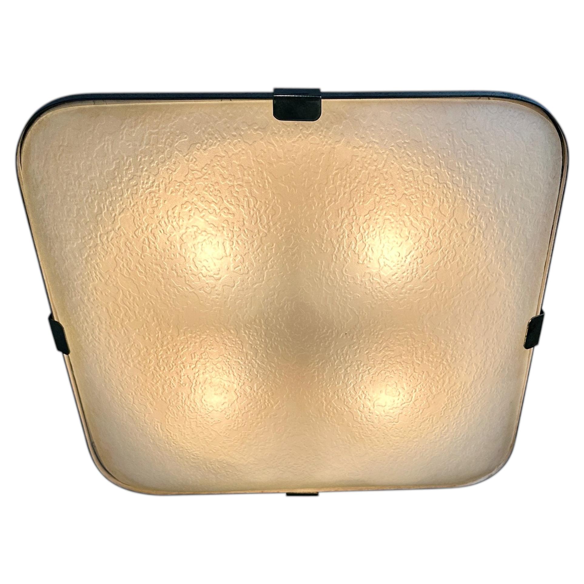 Fontana Arte flush mount ceiling light Model 1485, Italy circa 1960s