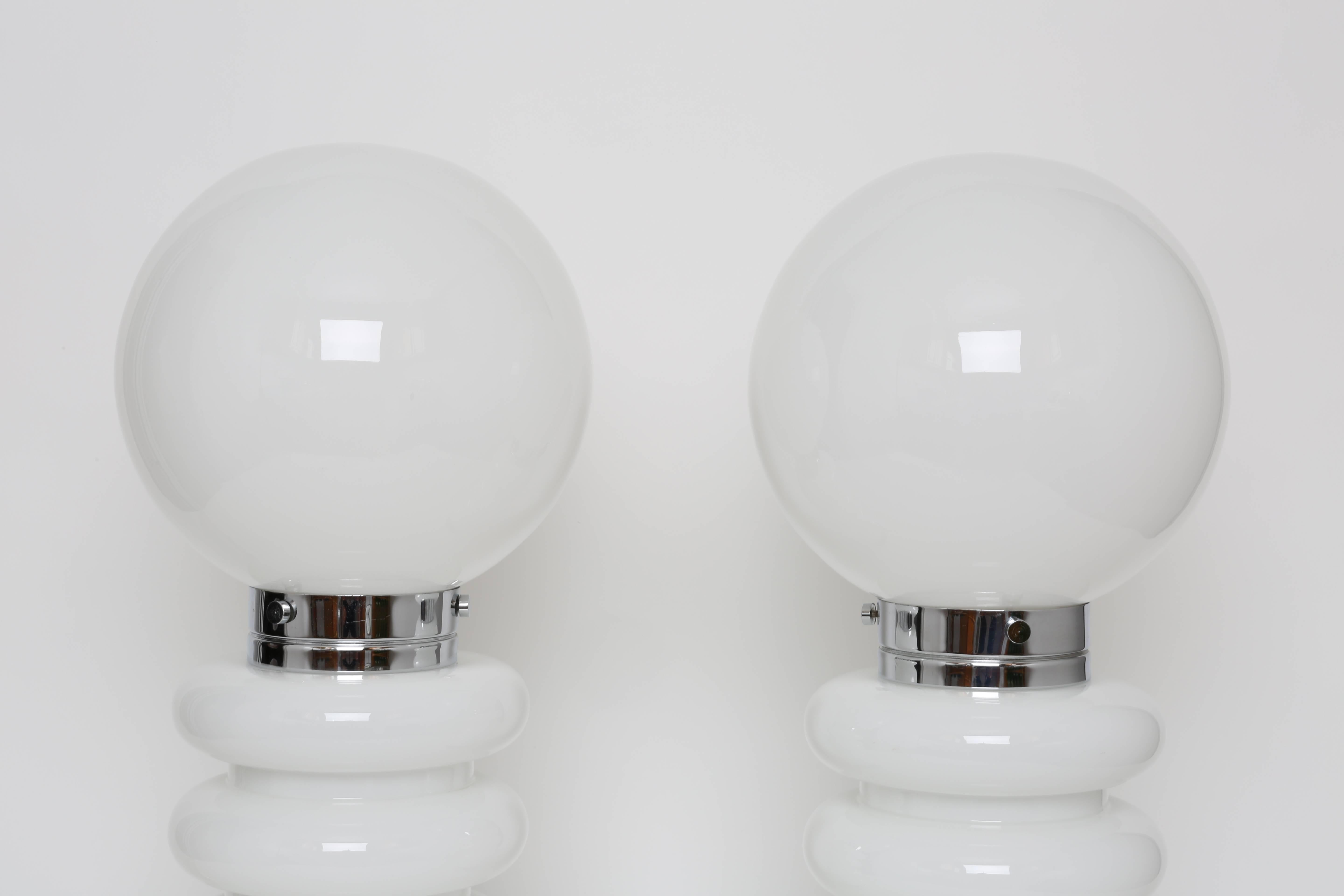Mid-Century Modern Mazzega Style Pair of Table Lamps