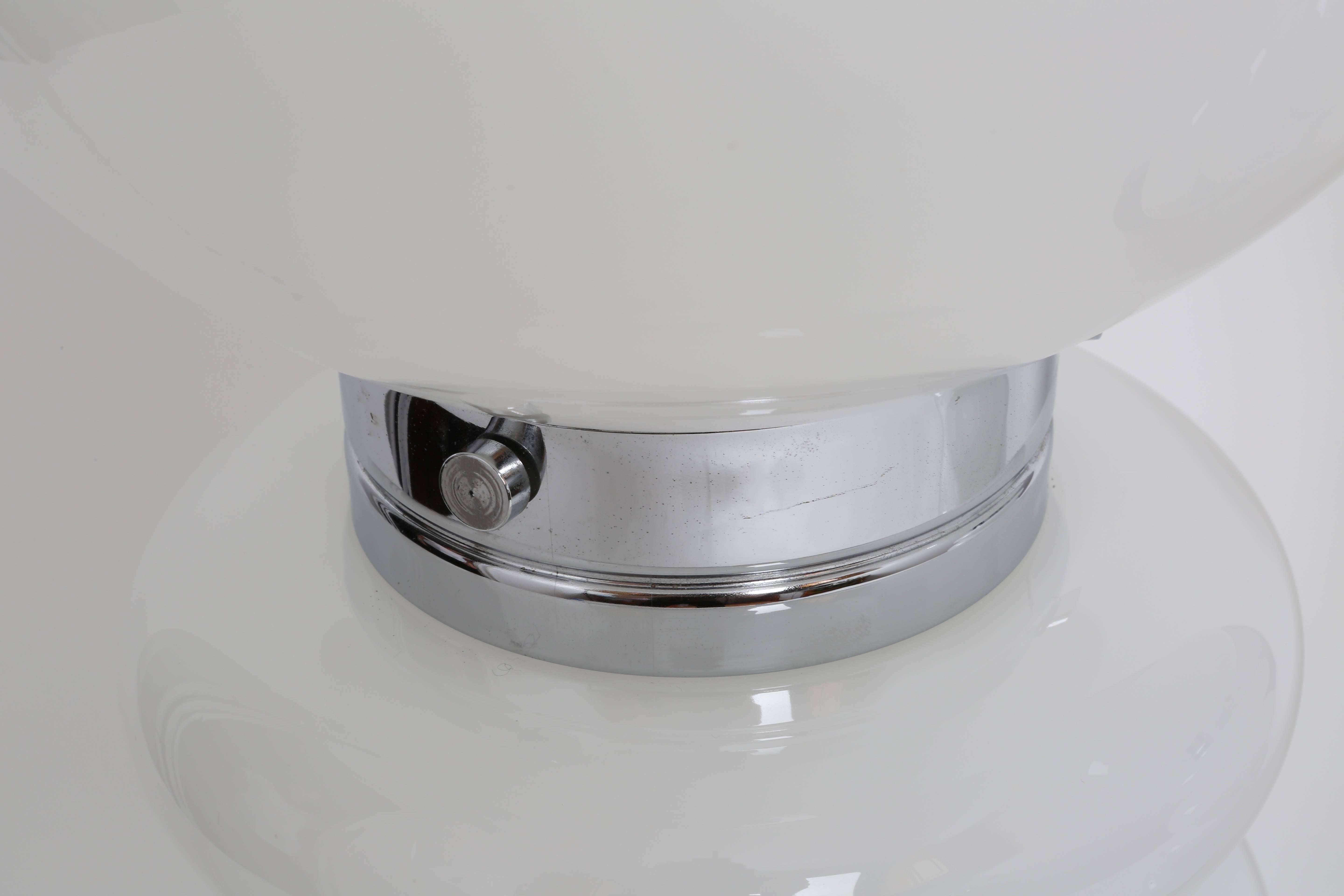 Plated Mazzega Style Pair of Table Lamps