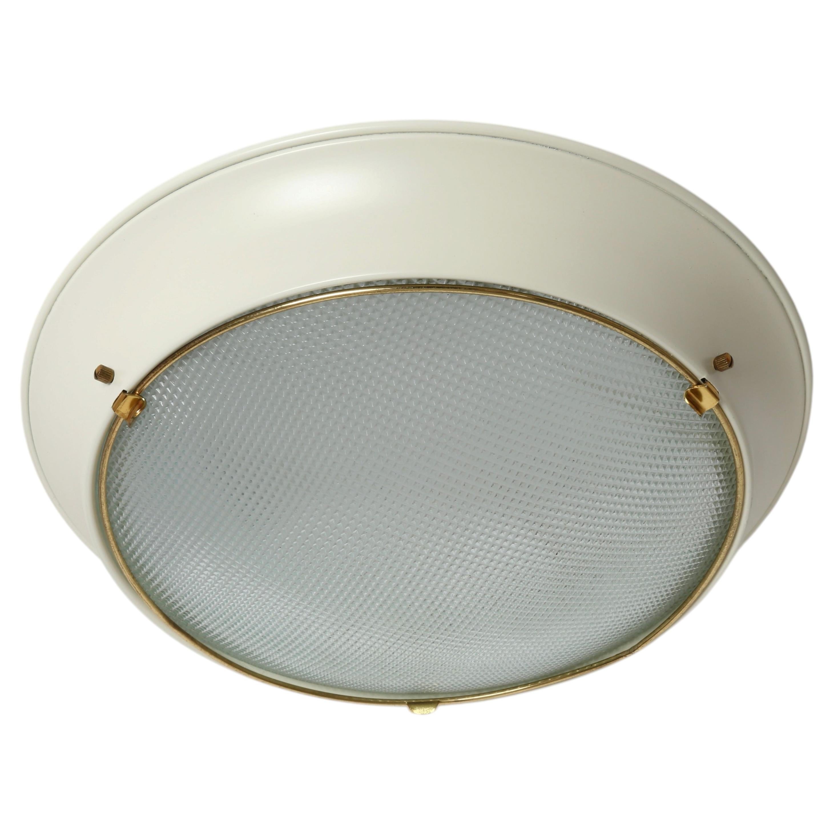 Stilnovo Style Flush Mount Ceiling Light, Italy, Vintage 1960s