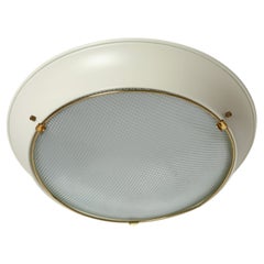 Stilnovo Style Flush Mount Ceiling Light, Italy, Vintage 1960s