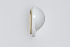 Rodolfo Bonetto "Tortue" Sconce, Opaline Murano Glass, Italy, 1970s