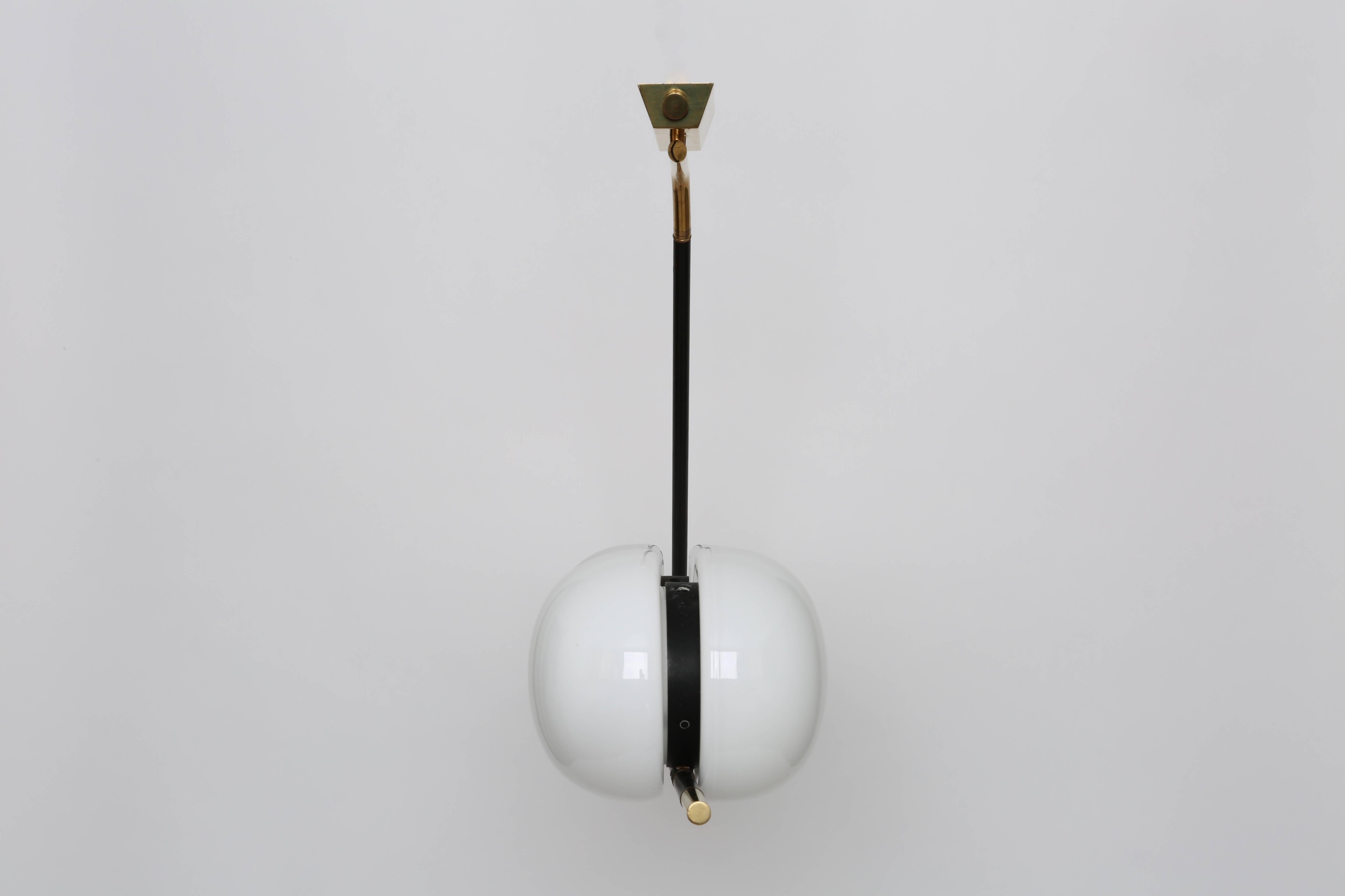 Enameled Chandelier by Maison Lunel For Sale