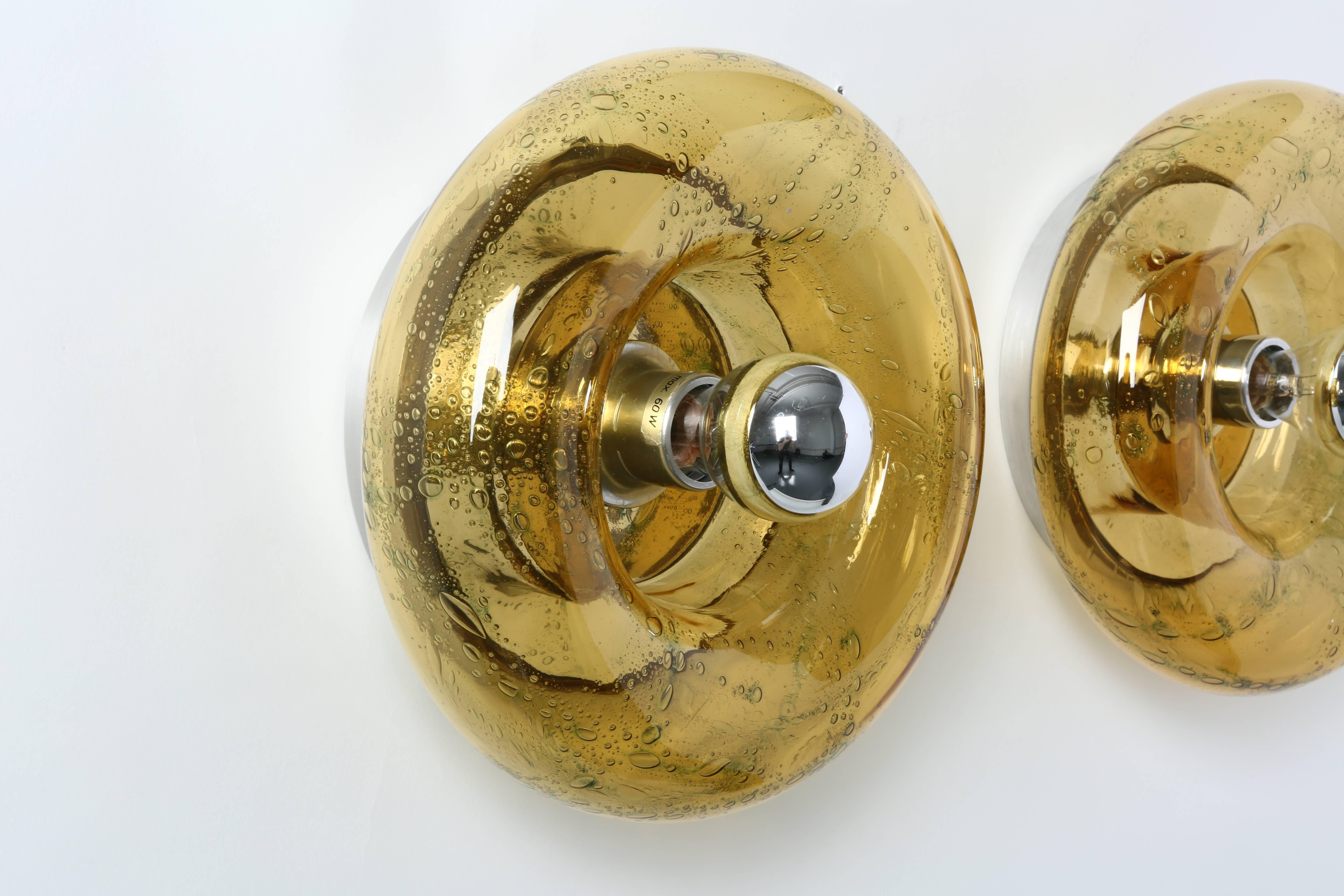 Mid-Century Modern Pair of Wall Lamps by Doria
