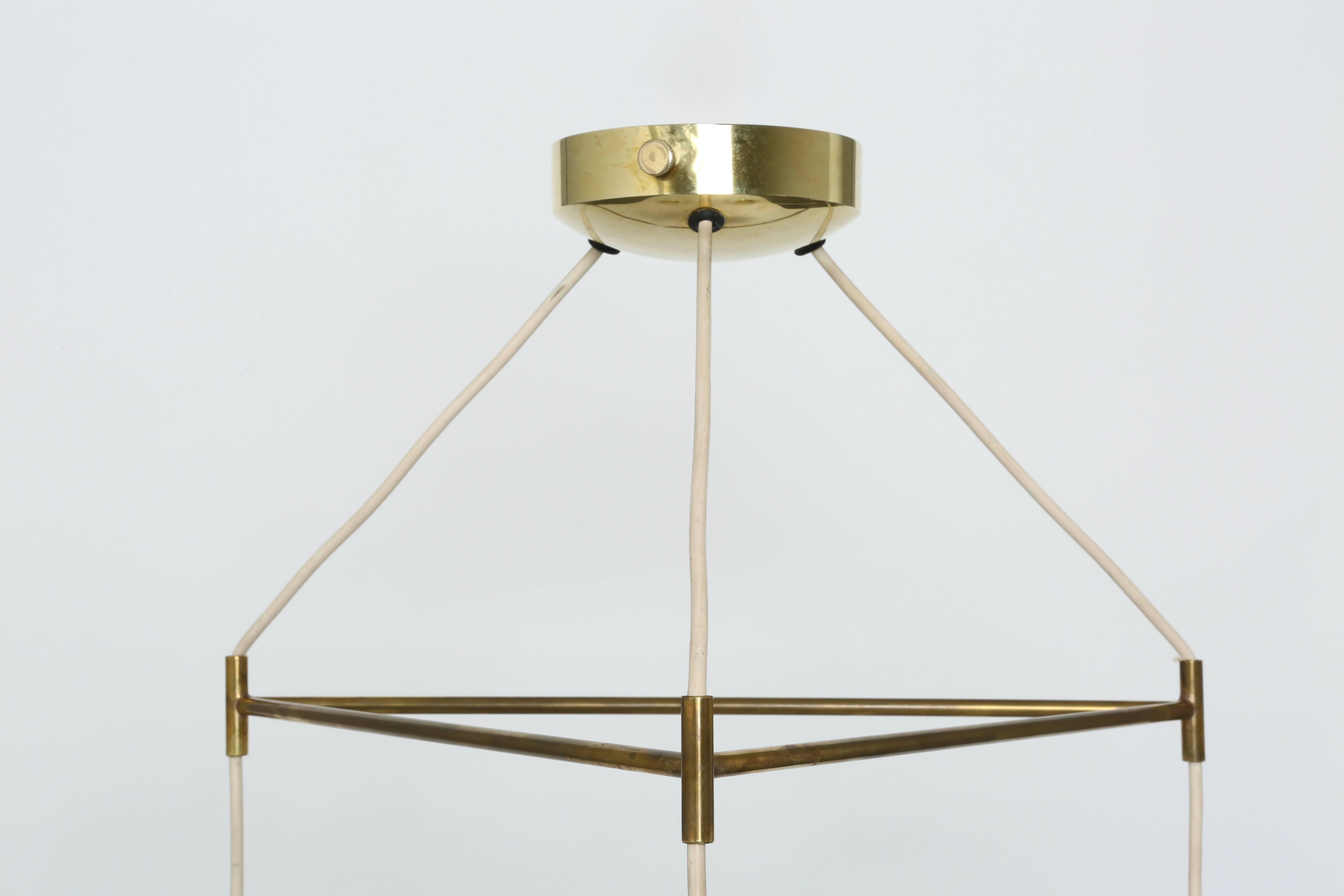 Mid-20th Century Stilnovo Ceiling Pendant with Three Lights For Sale