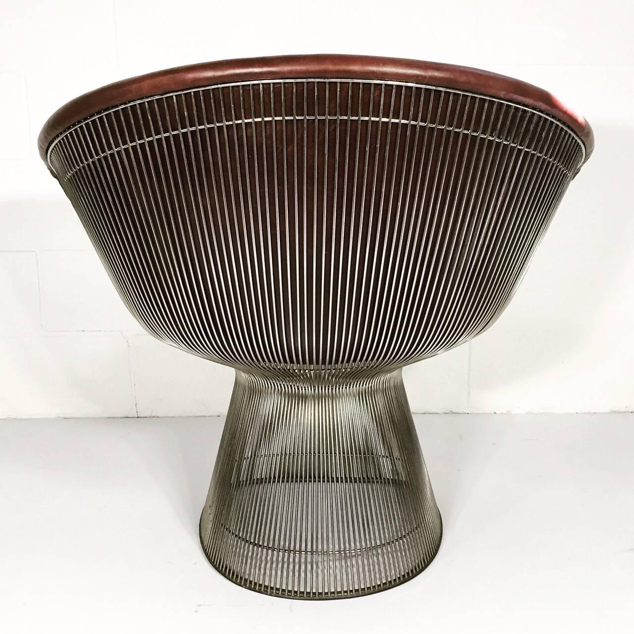 Warren Platner for Knoll Lounge Chair with Zebra Hide Cushion at