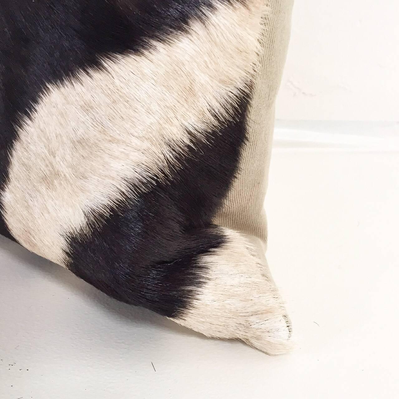 Zebra Hide Pillow No. 71 In Excellent Condition In SAINT LOUIS, MO