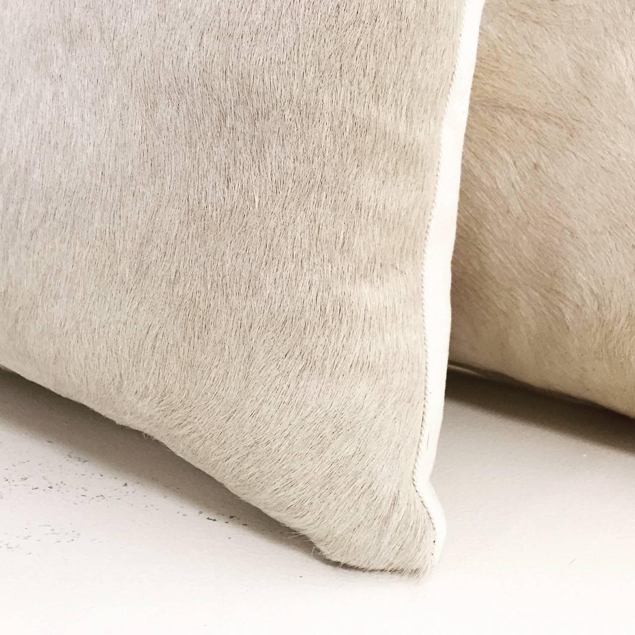 Forsyth cowhide pillows are simply the best. The most beautiful cowhides are selected, hand cut, hand-stitched, and hand stuffed with the finest goose down. Each step is meticulously curated by Saint Louis based Forsyth artisans. 

Details:

13