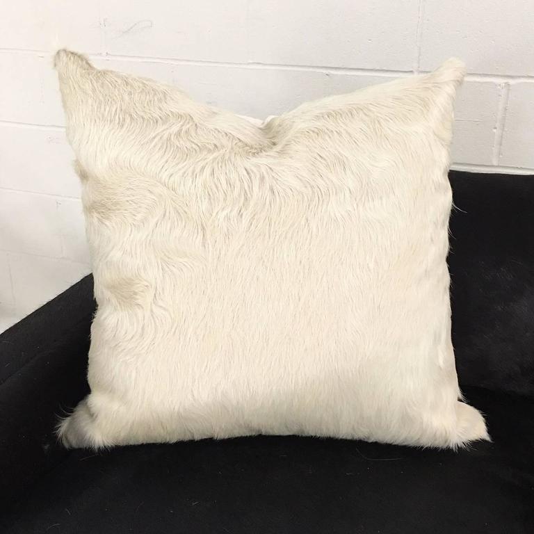 Ivory Brazilian Cowhide Pillow For Sale at 1stDibs cowhide pillows