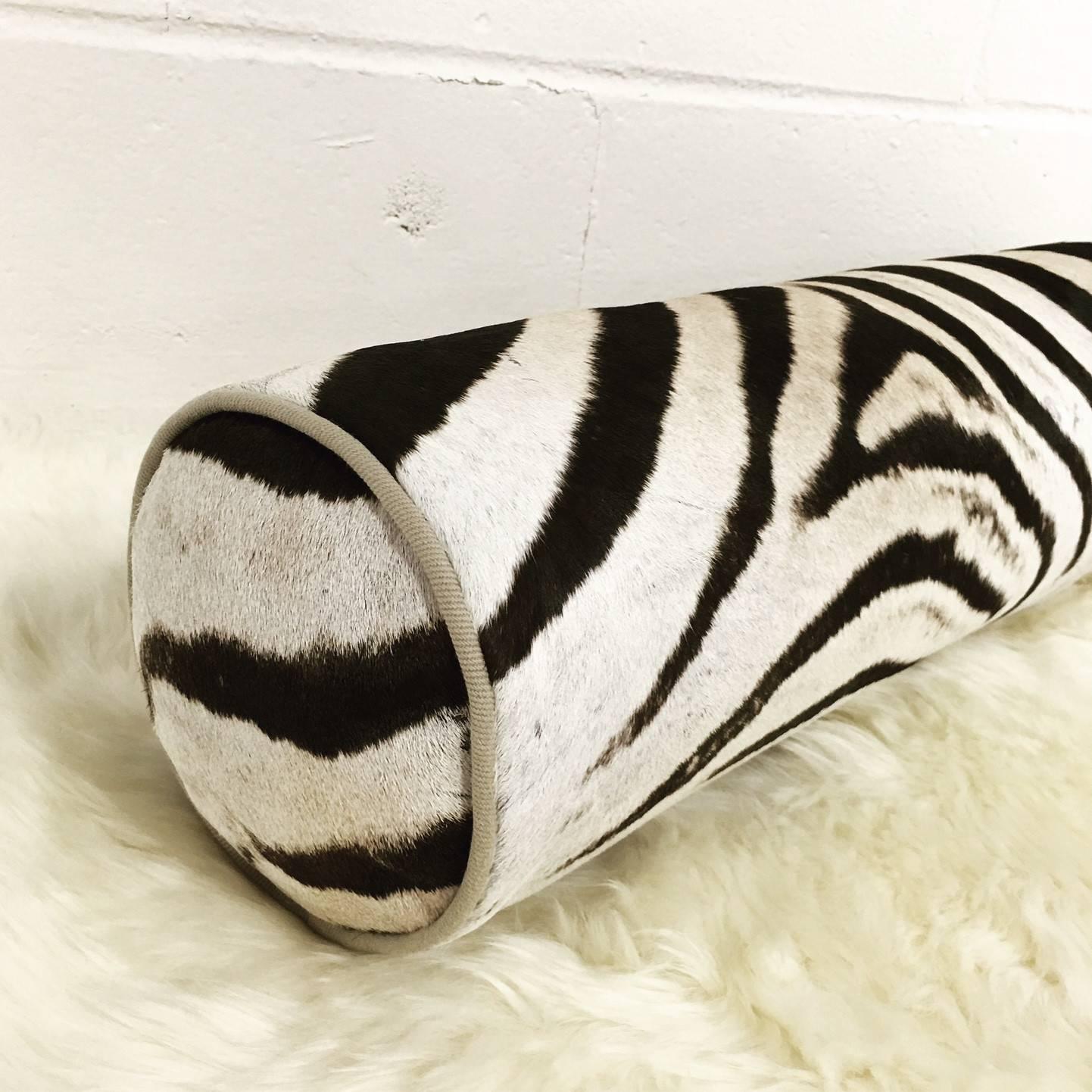 Forsyth zebra hide pillows are simply the best. The most beautiful hides are selected, hand-cut, hand-stitched, and hand stuffed with the finest goose down. Each step is meticulously curated by Saint Louis based Forsyth artisans. Every pillow is a