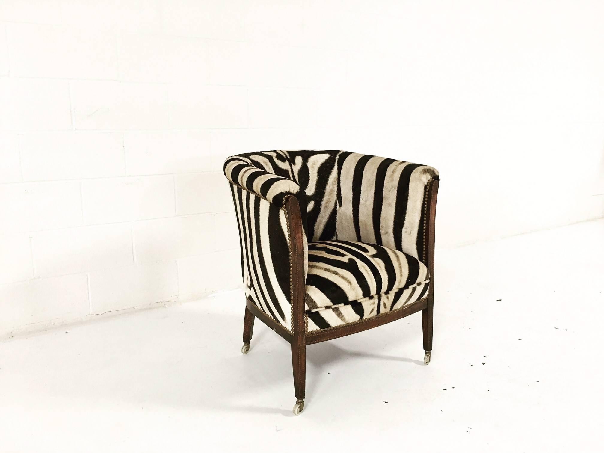 zebra hide chair