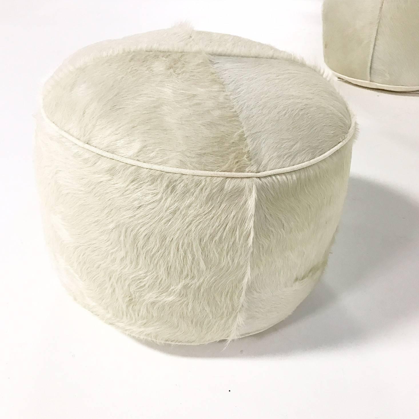 Our cowhide pouf ottomans are handcrafted from our beautiful Forsyth Brazilian cowhides. The most beautiful hides are selected, hand-cut, hand-stitched, and hand stuffed. Each step is meticulously curated by Saint Louis based Forsyth