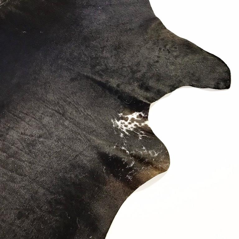 Natural Black Cowhide Rug at 1stdibs