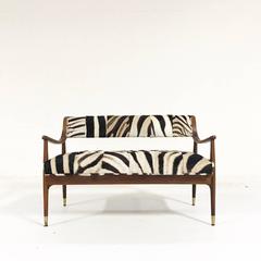 Danish Style Settee in Zebra