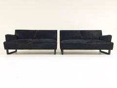 Two-Piece Sectional Restored in Brazilian Cowhide, 1950s