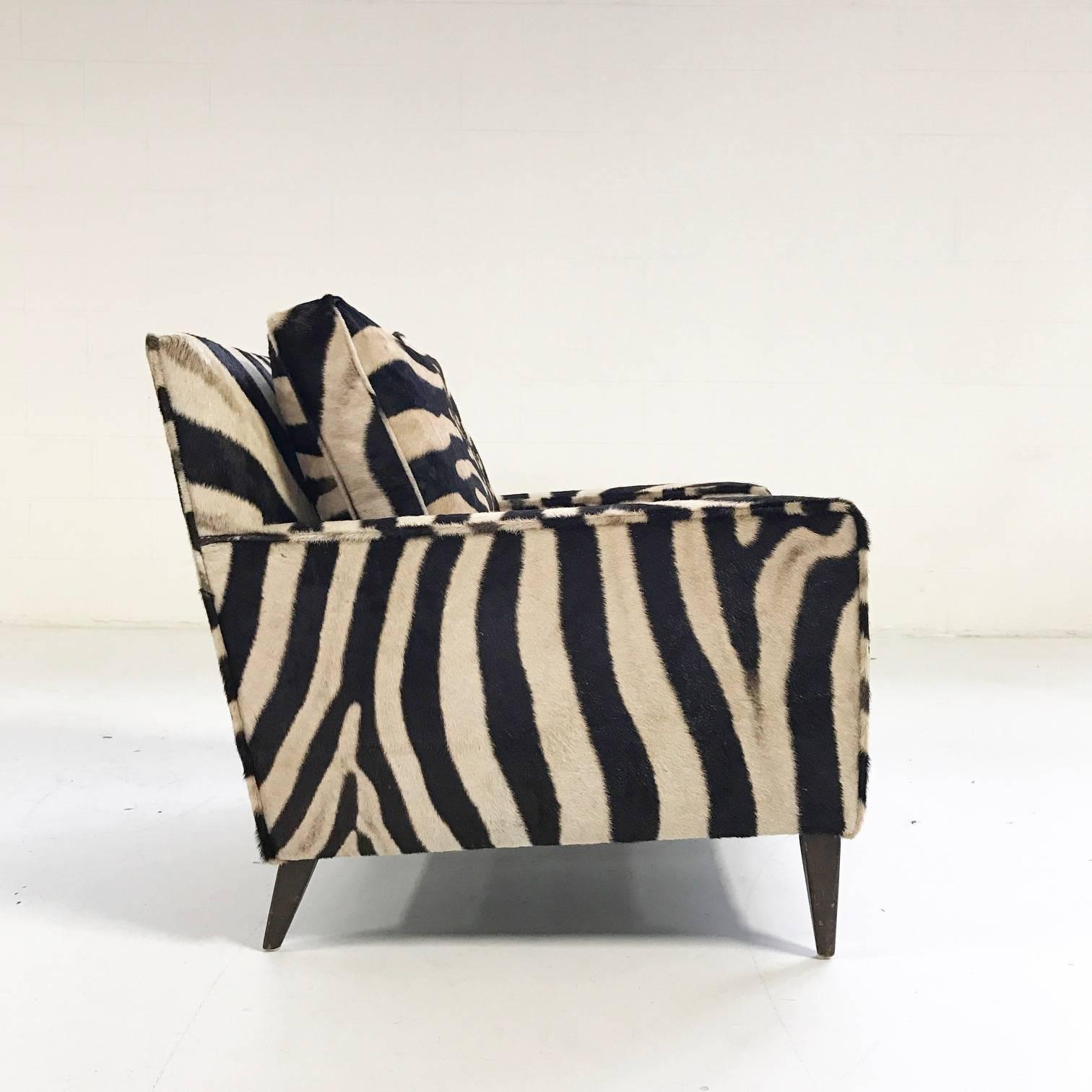 Paul McCobb for Custom Craft Lounge Chair Restored in Zebra In Excellent Condition In SAINT LOUIS, MO