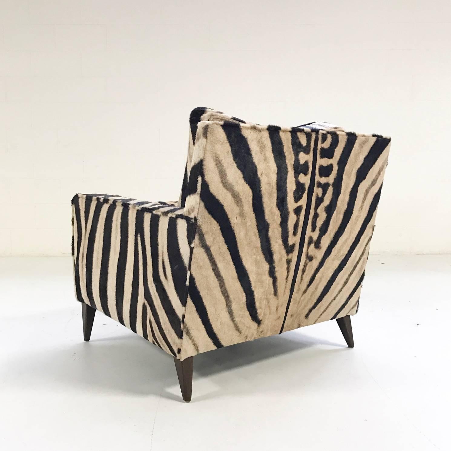 20th Century Paul McCobb for Custom Craft Lounge Chair Restored in Zebra