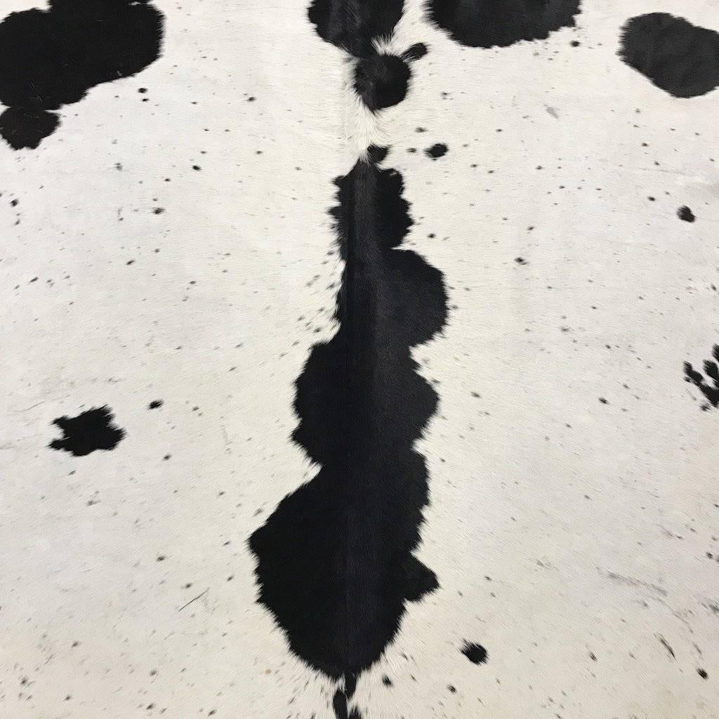 South American Black and White Speckled Brazilian Cowhide Rug