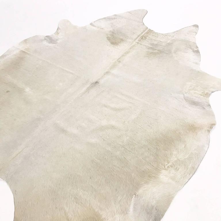 Brazilian Cowhide Rug, Ivory at 1stdibs