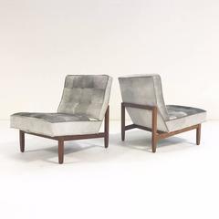 Vintage Florence Knoll Lounge Chairs Restored in Brazilian Cowhide