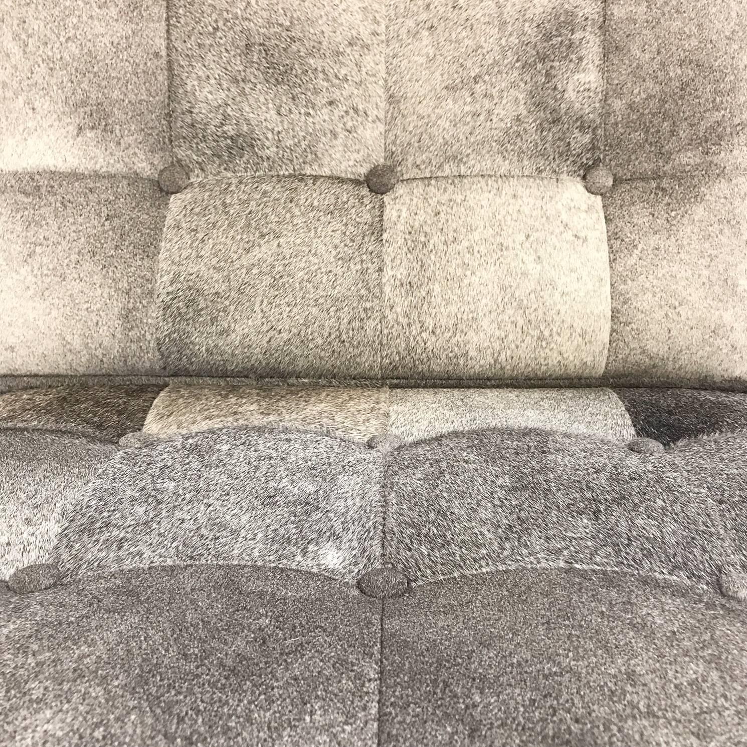 Vintage Florence Knoll Lounge Chairs Restored in Brazilian Cowhide 2