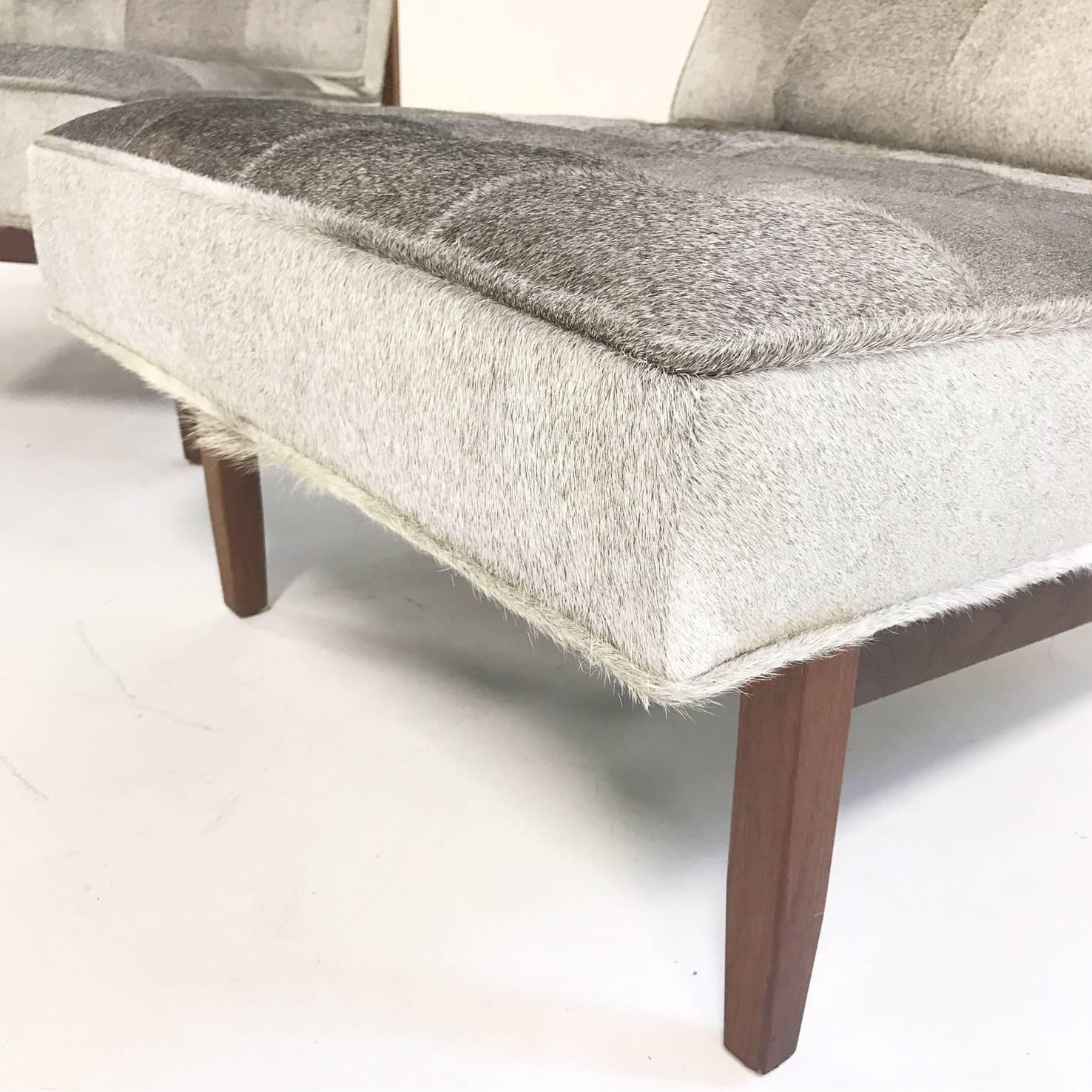 Vintage Florence Knoll Lounge Chairs Restored in Brazilian Cowhide 3