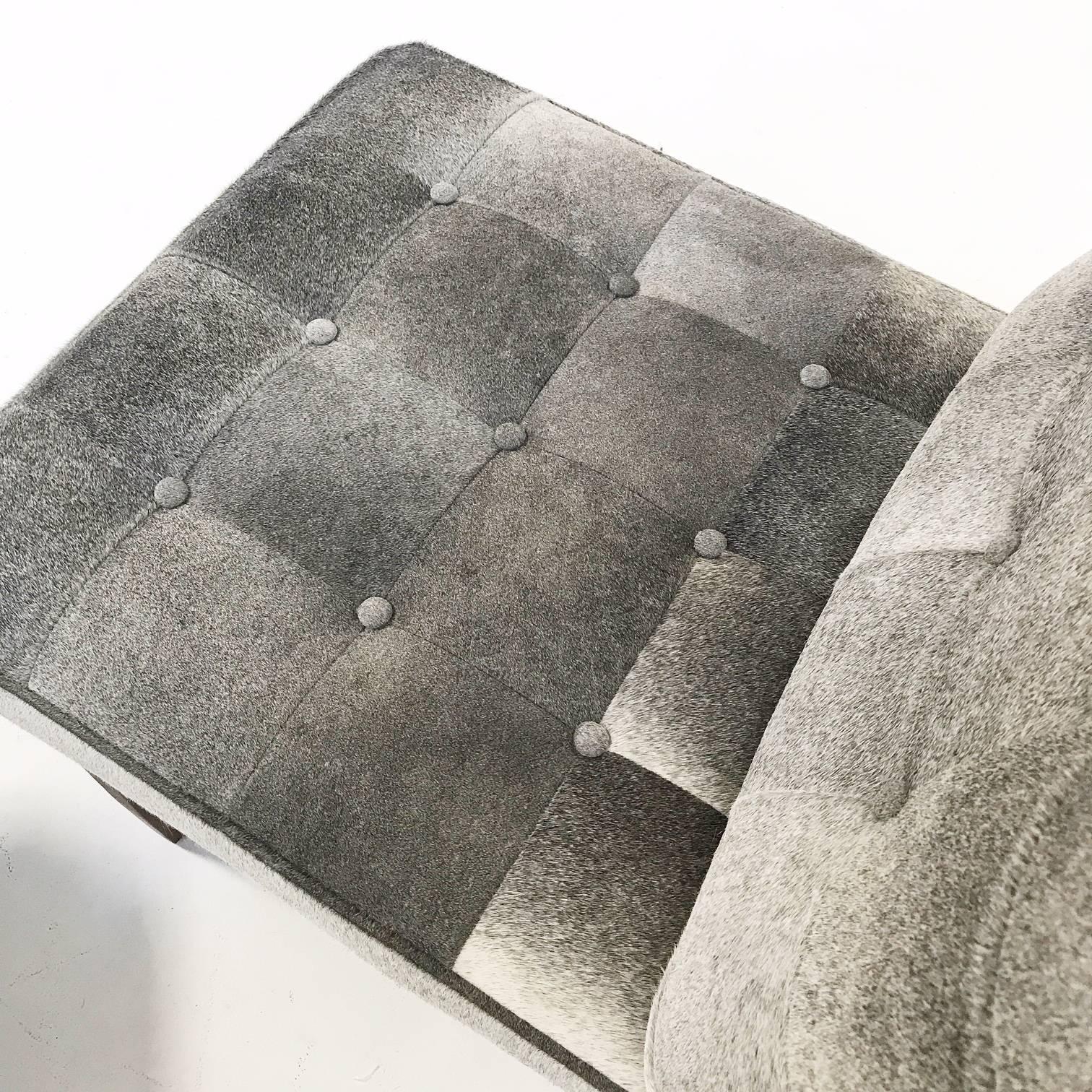 Vintage Florence Knoll Lounge Chairs Restored in Brazilian Cowhide 5