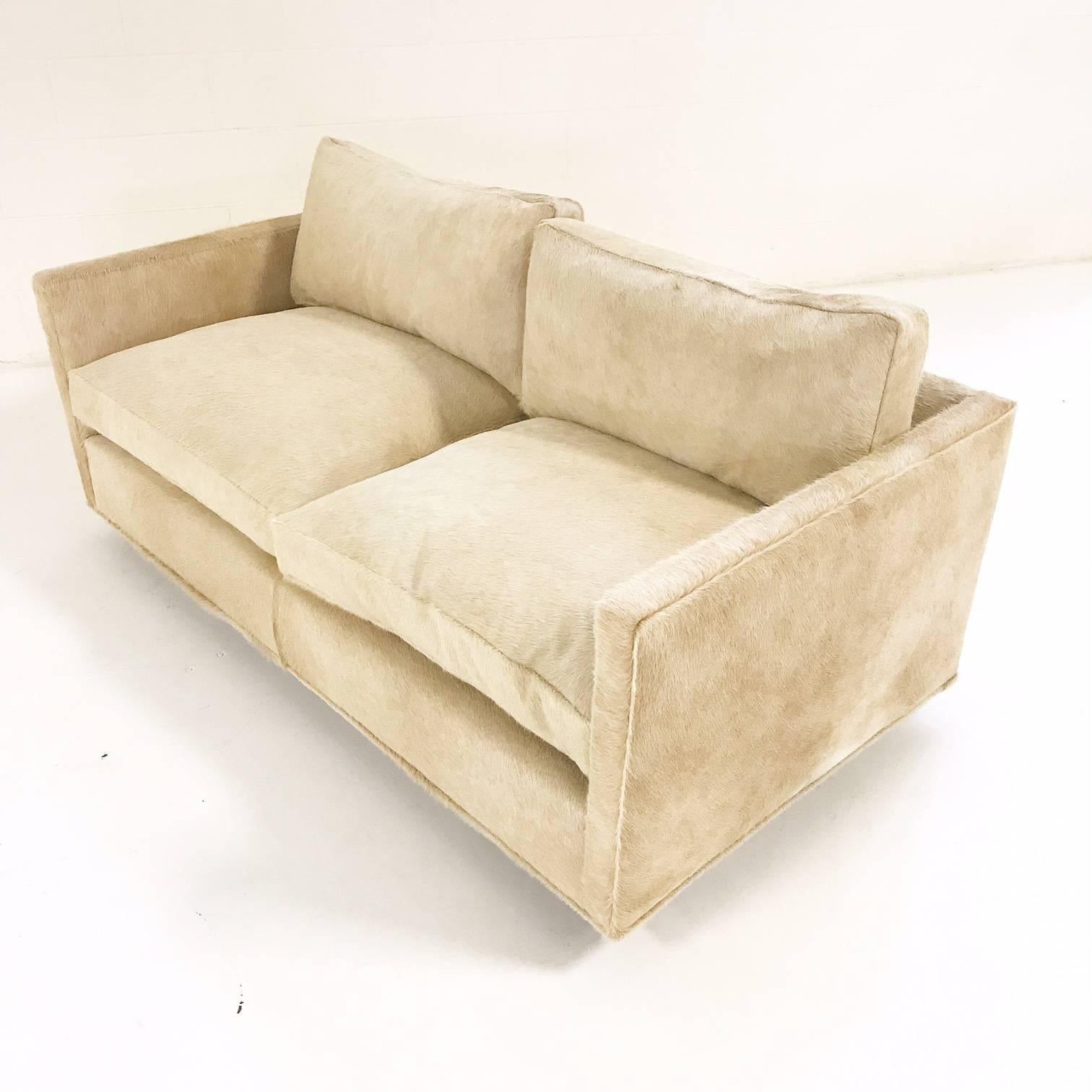 Mid-Century Modern Forsyth One of a Kind Milo Baughman for Thayer Coggin Loveseat in Cowhide