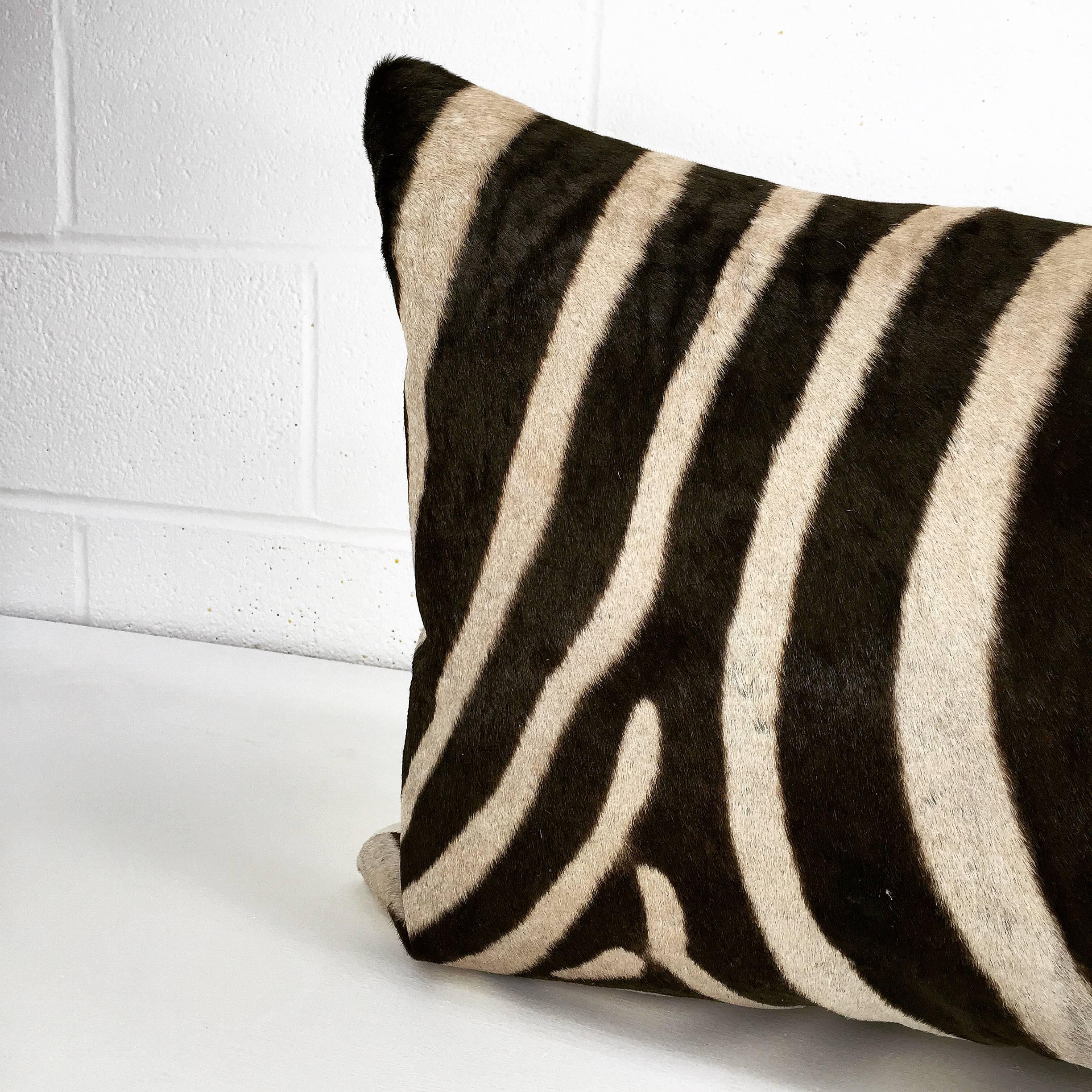 American Forsyth Luxury Zebra Hide King Pillow For Sale