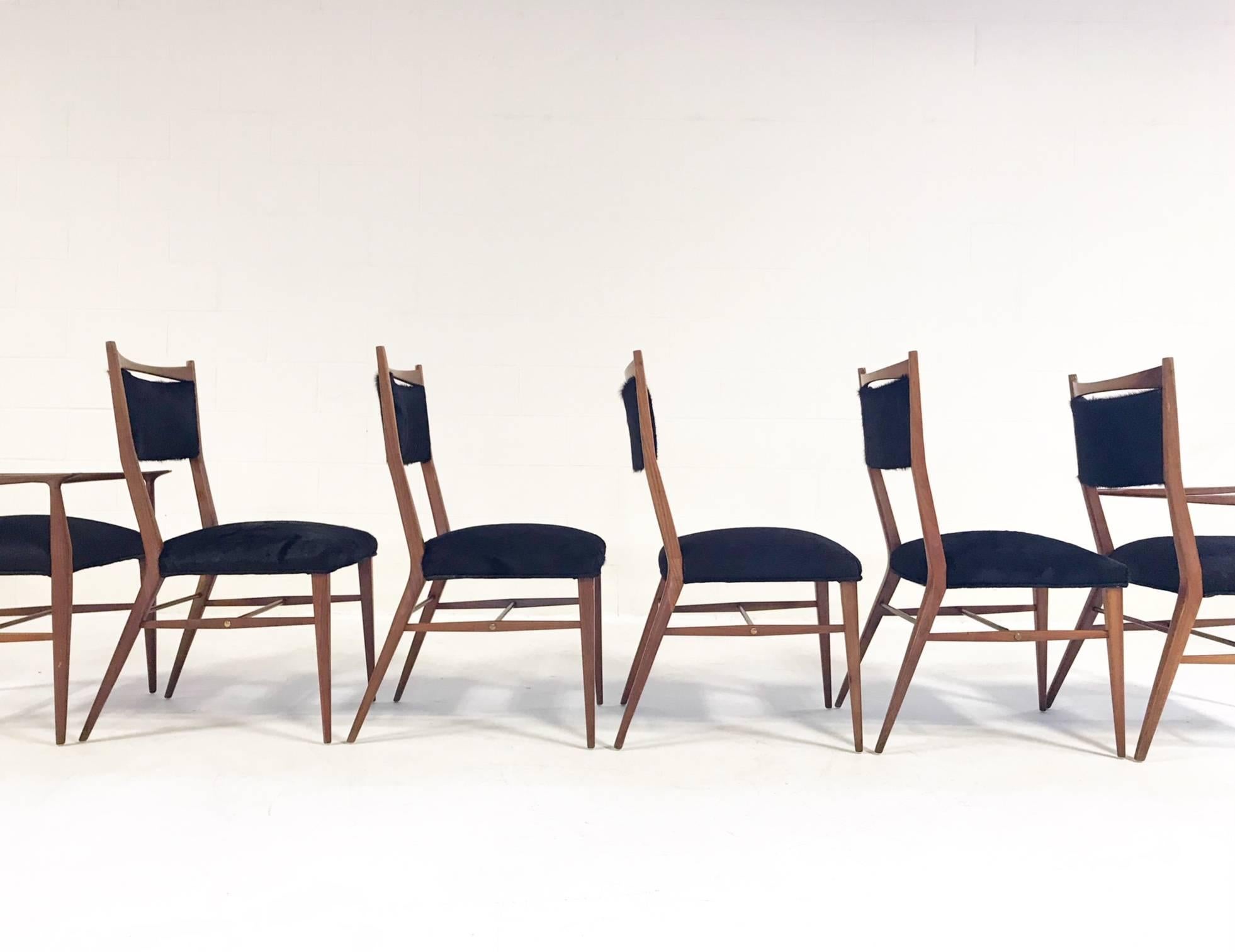 Paul McCobb for Directional Dining Chairs in Brazilian Cowhide, Set of Six 4