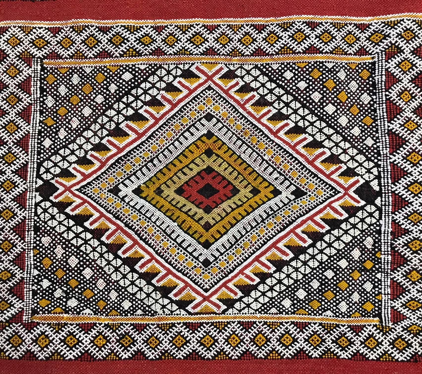 Wool Moroccan Handmade Kilim Rug For Sale