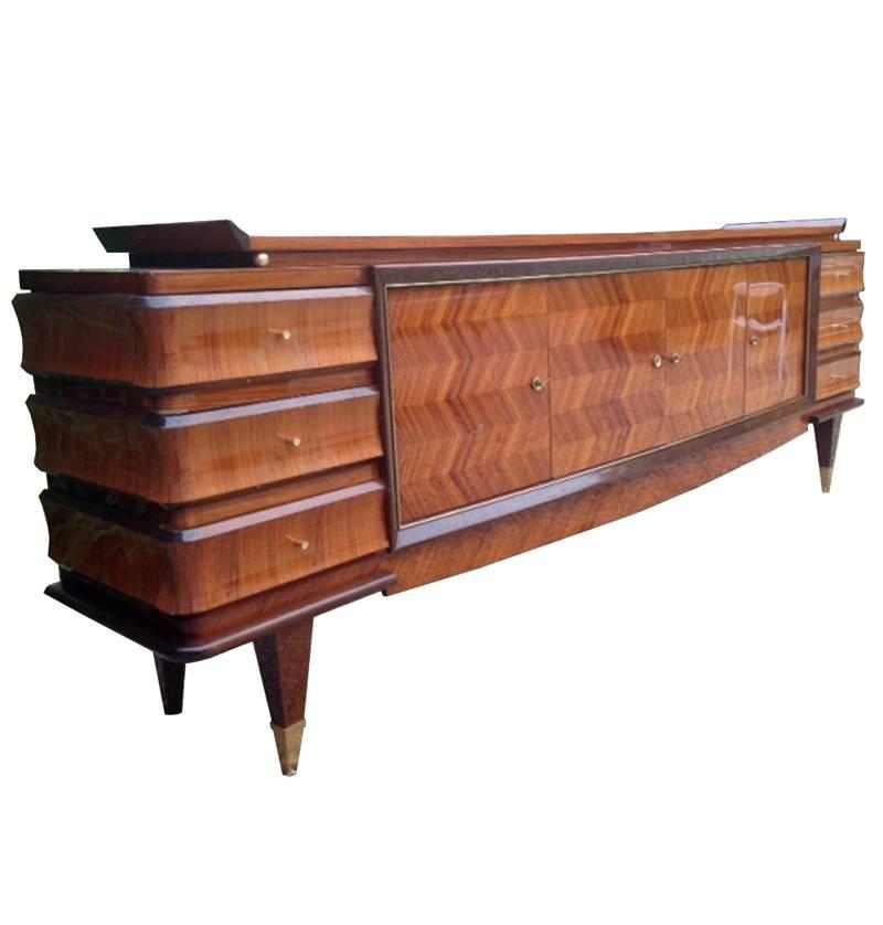 Very large and original 1950 sideboard in rosewood.