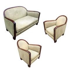 Art Deco Beech Living Room Set 6