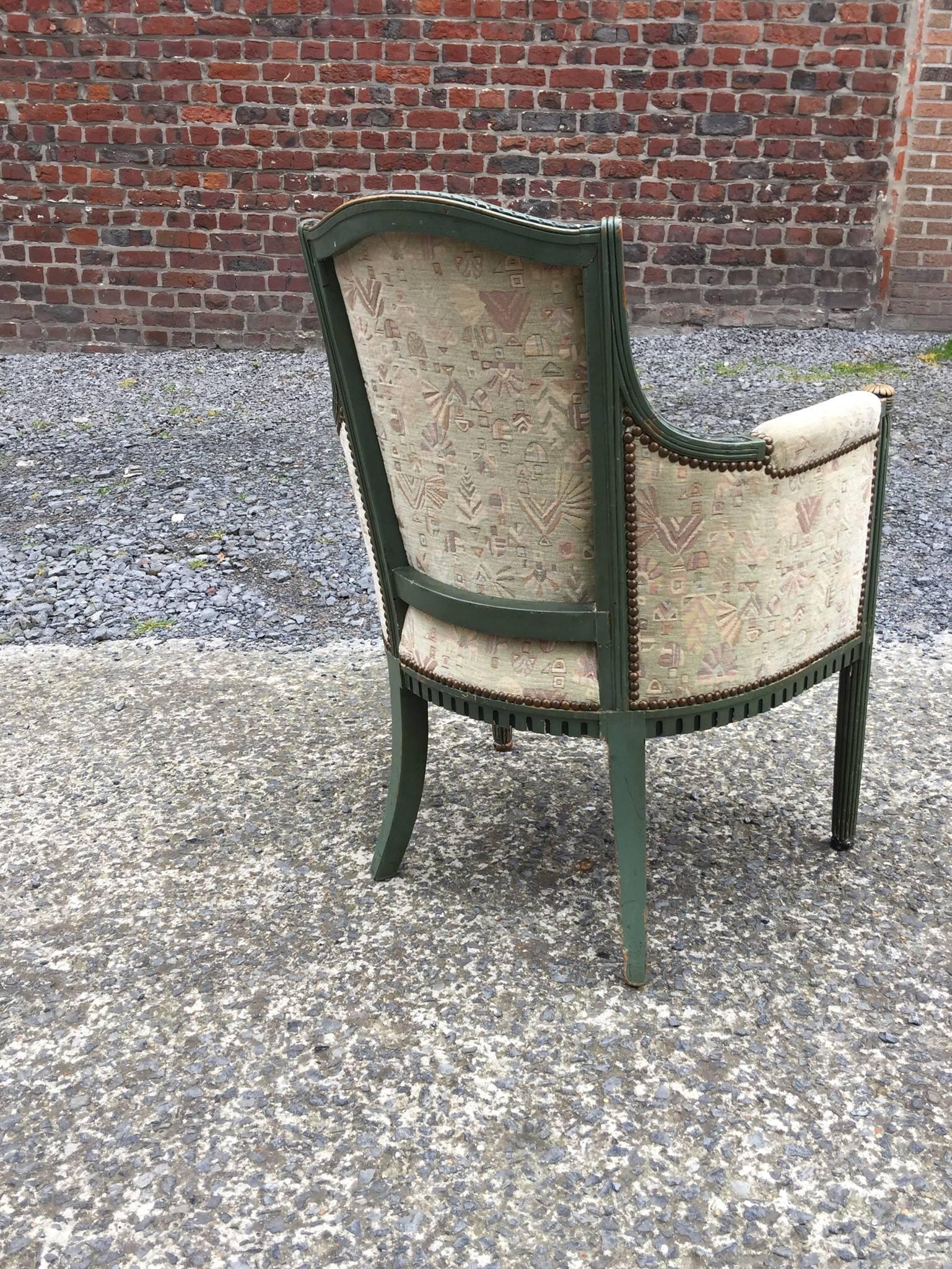 Beech two Art Deco Armchairs, circa 1925-1930 For Sale