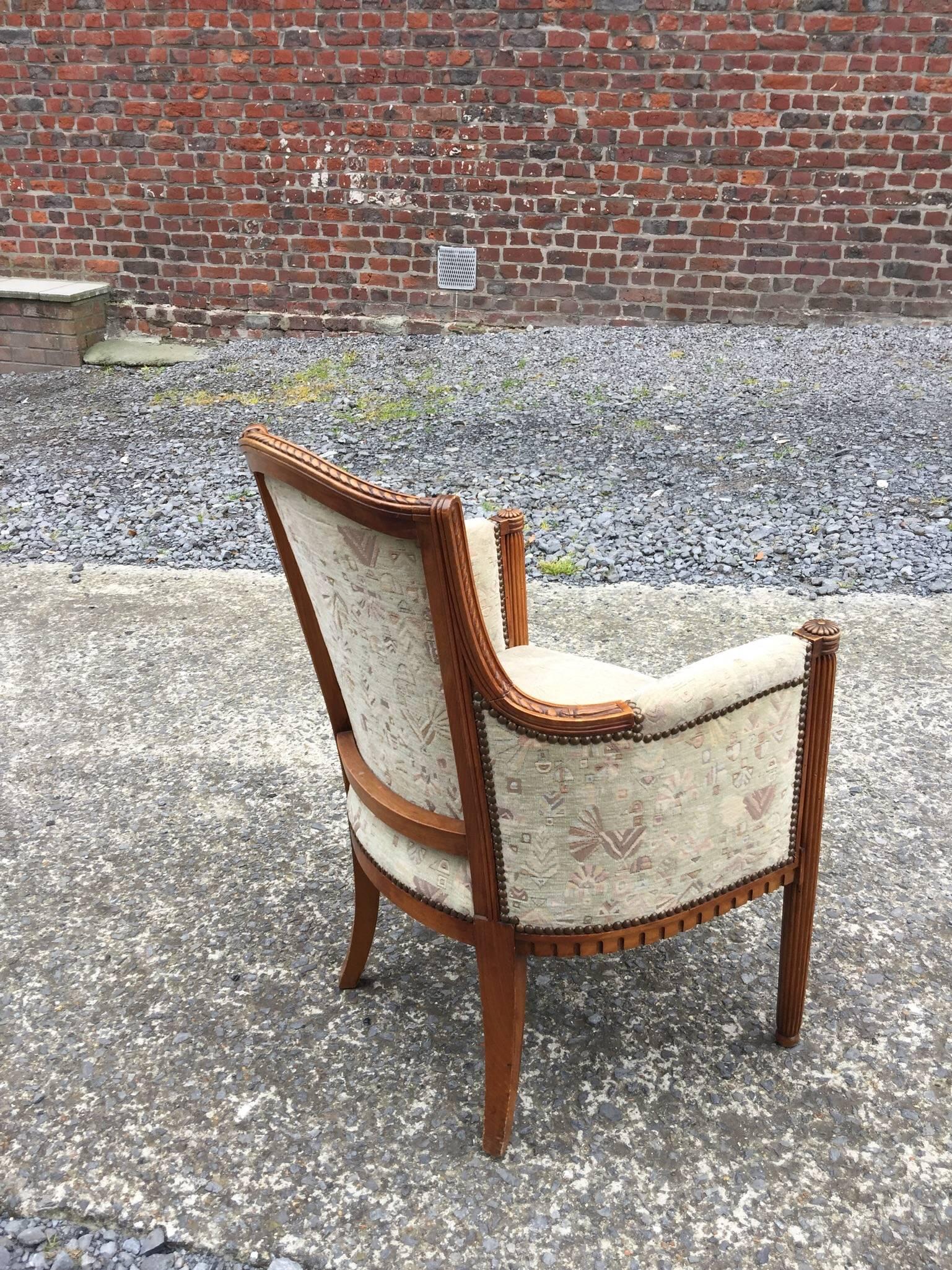 two Art Deco Armchairs, circa 1925-1930 For Sale 4