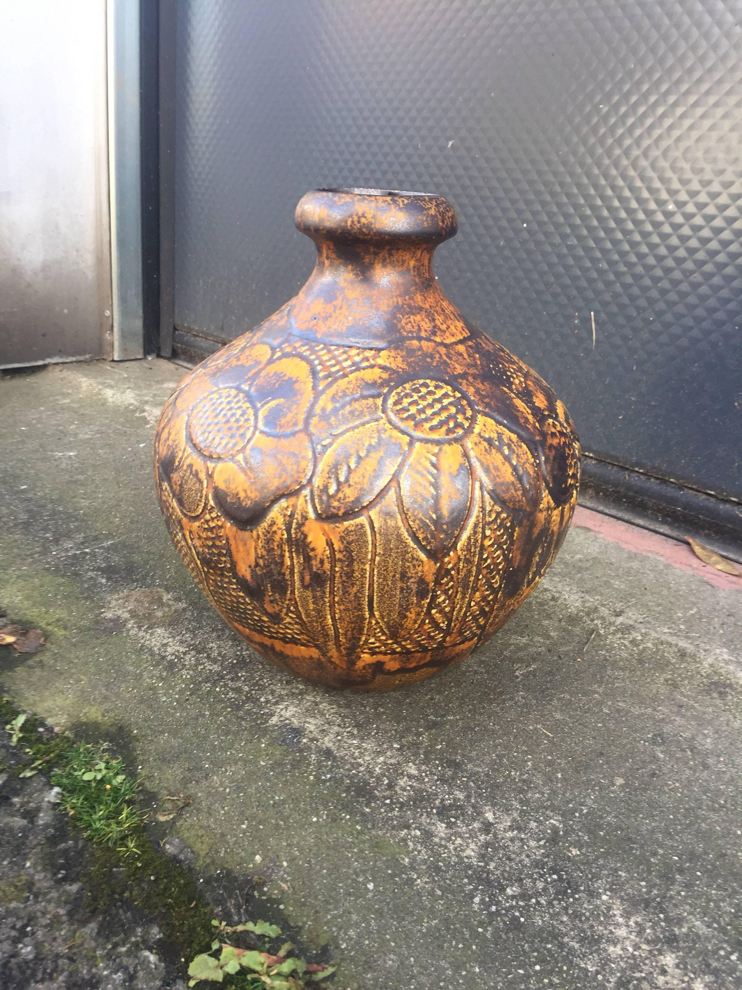 Roger Guerin, Ceramic Vase, circa 1930 In Excellent Condition For Sale In Saint-Ouen, FR