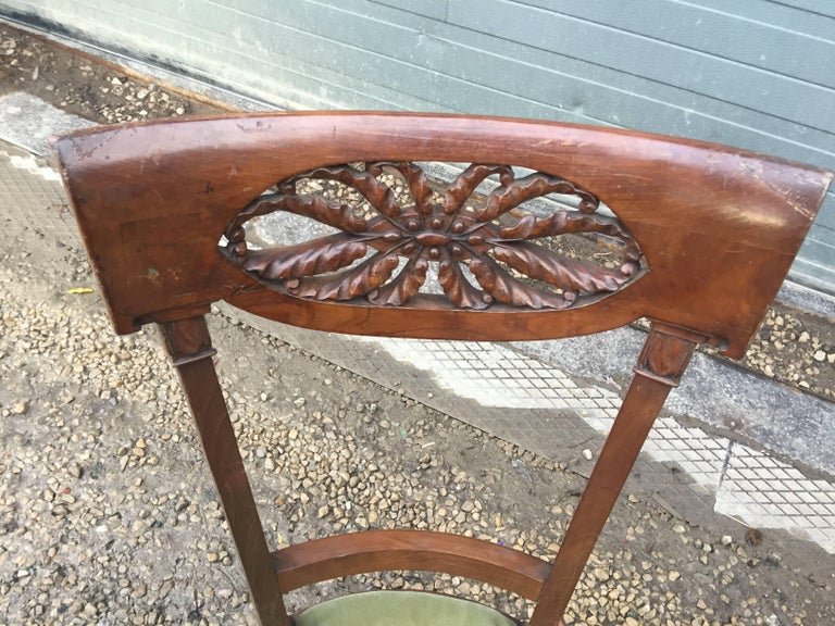 Pair of Ancient Cherry Wood Chairs, 18th Century For Sale at 1stDibs