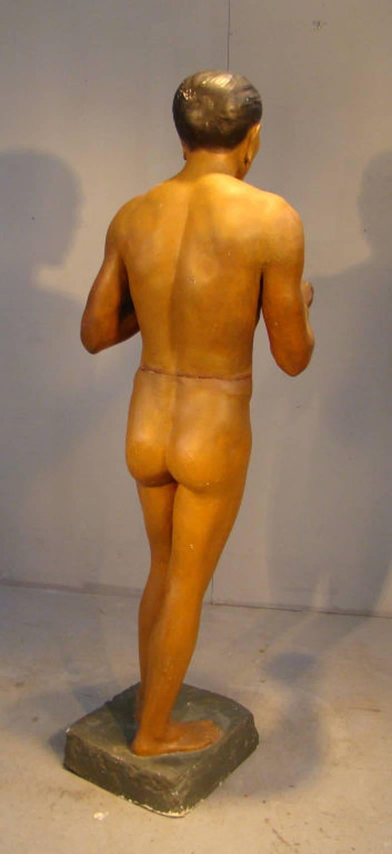 European Ancient Plaster Statue, Origin Musee Civilisation, circa 1900-1930 For Sale