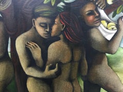 Michèle Demedts Large Ooil on Canvas, signed Demedts, circa 1990