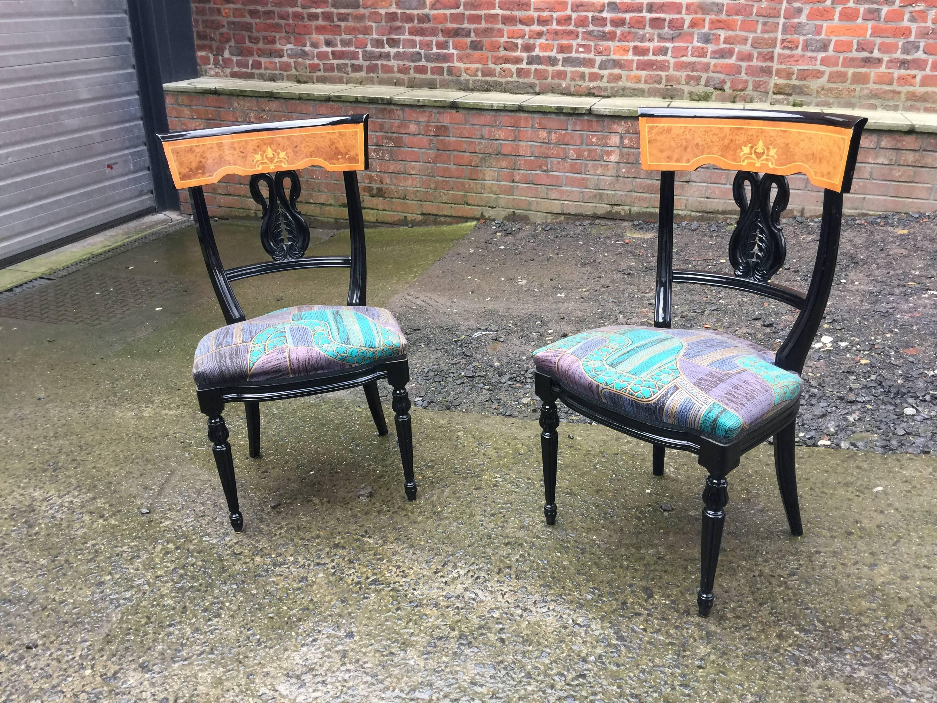 Six Neoclassical chairs circa 1970
2 armchairs same model also available.