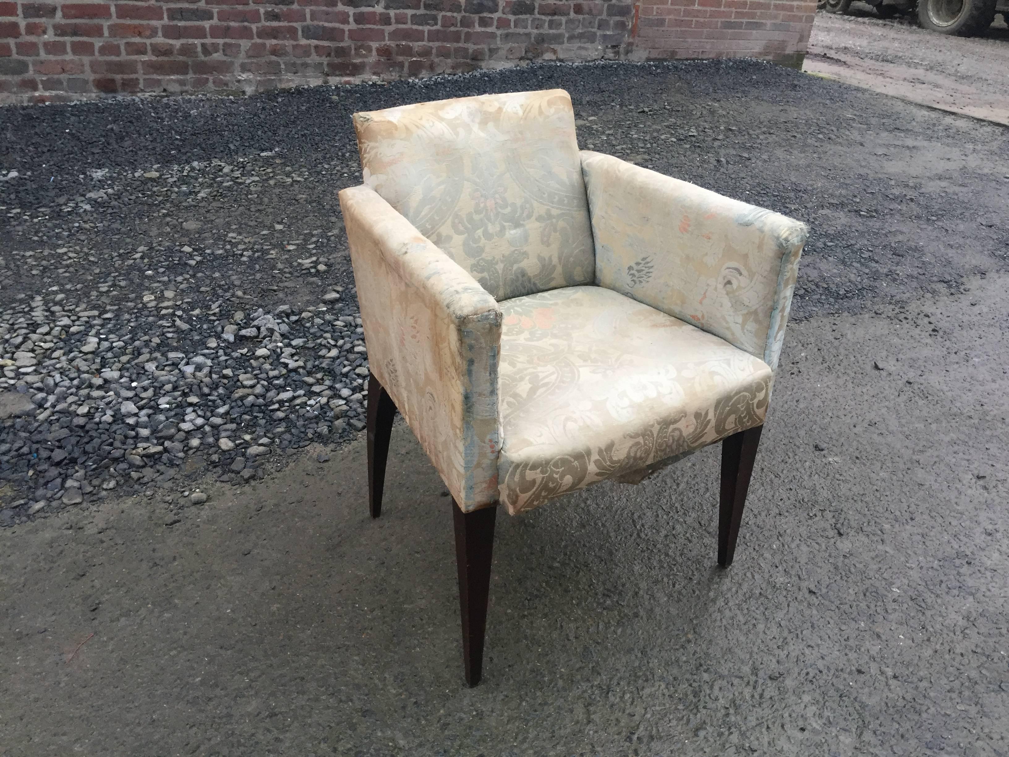 French Art Deco Armchair in the Style of Alfred Porteneuve For Sale