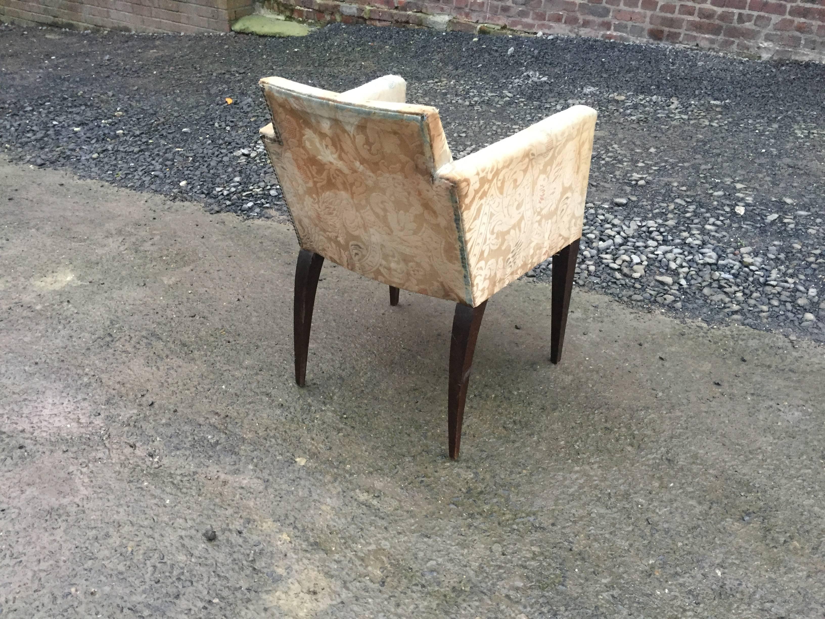 Art-déco-Sessel im Stil von Alfred Porteneuve (Polster) im Angebot