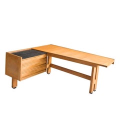 Guillerme et Chambron, Large Oak Desk, Edition Votre Maison, circa 1950