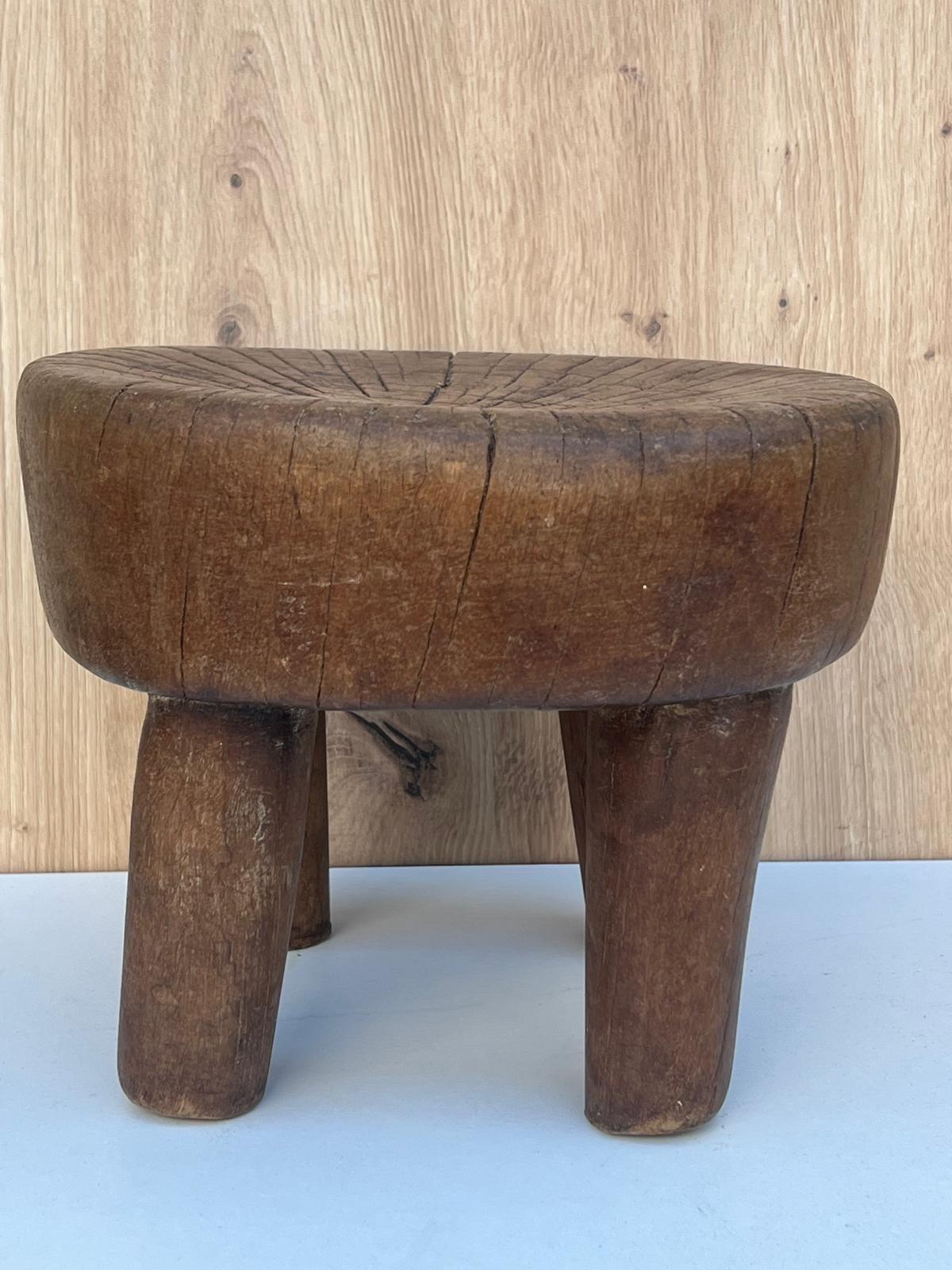 Modern A brutalist low stool For Sale