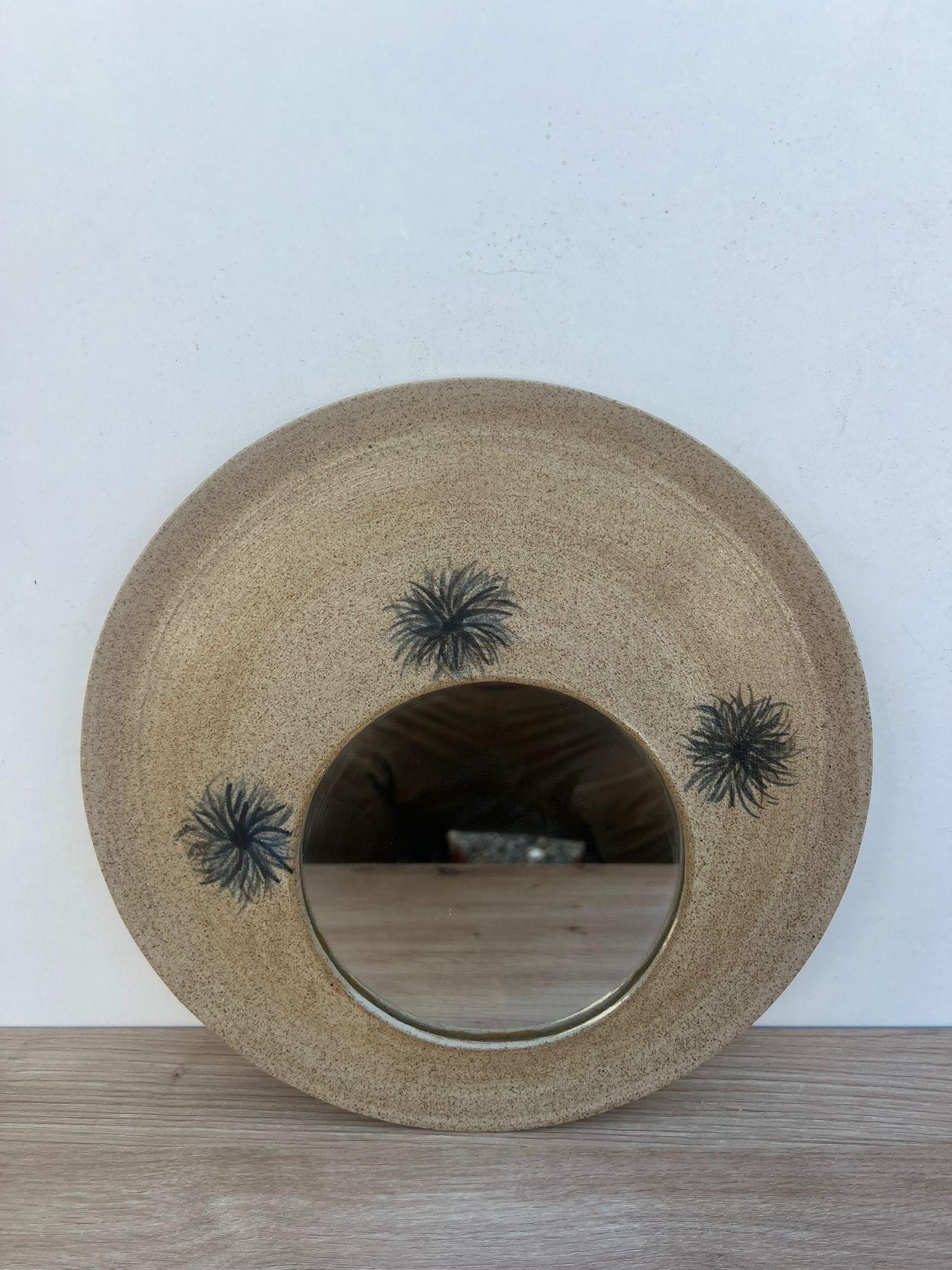 Modern A ceramic mirror For Sale