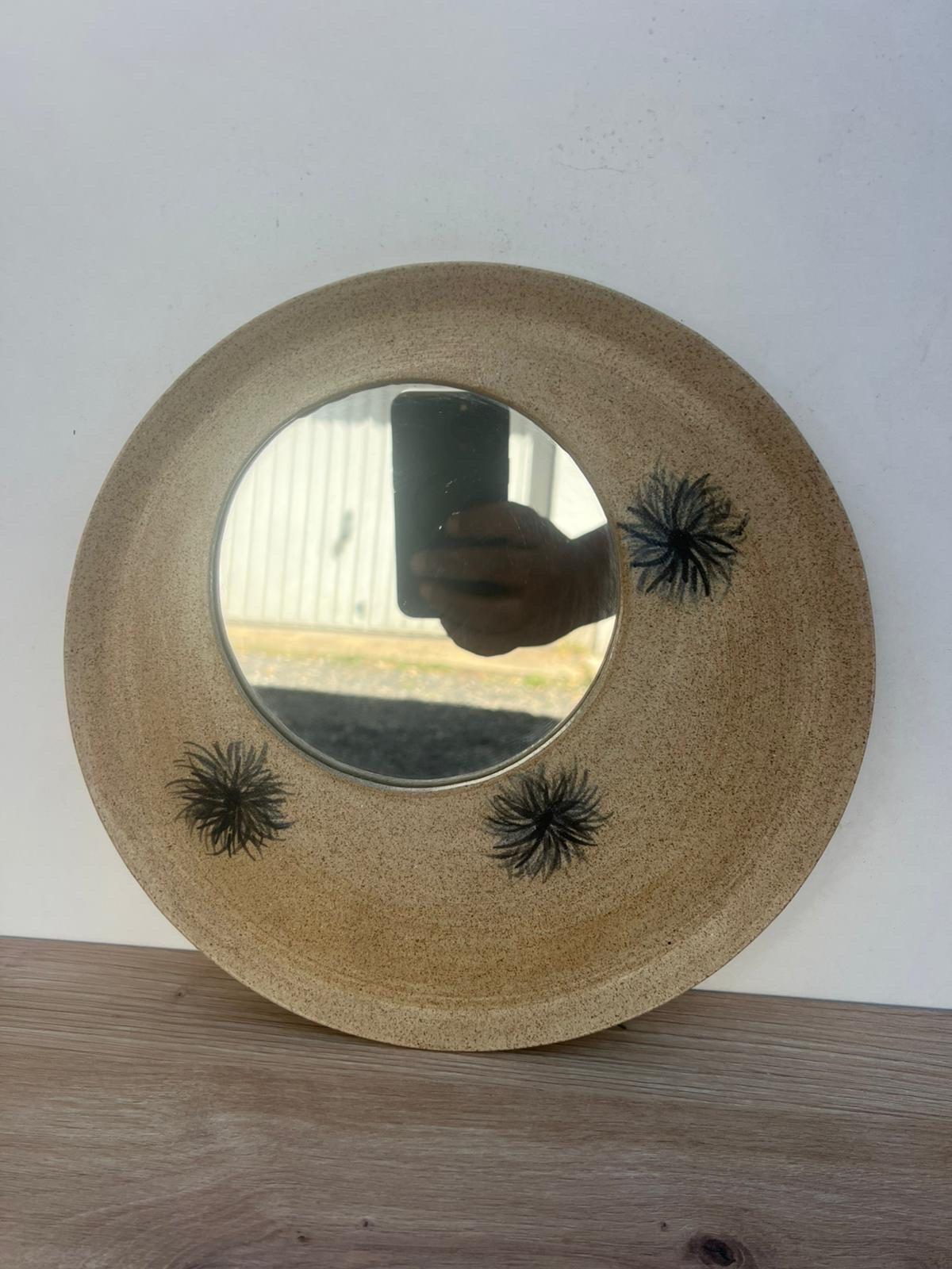 A ceramic mirror In Good Condition For Sale In Saint-Ouen, FR