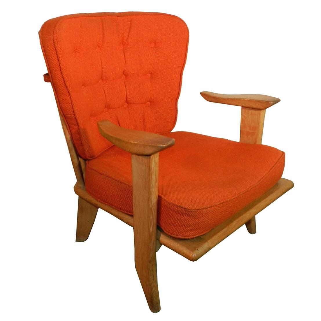 Guillerme et Chambron, two waxed oak armchairs. Votre Maison Edition.
